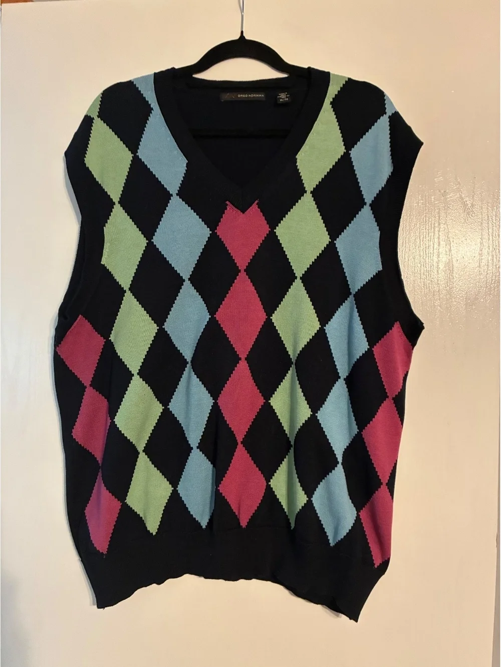 Greg Norman Golf Argyle Sweater Vest Mens XL